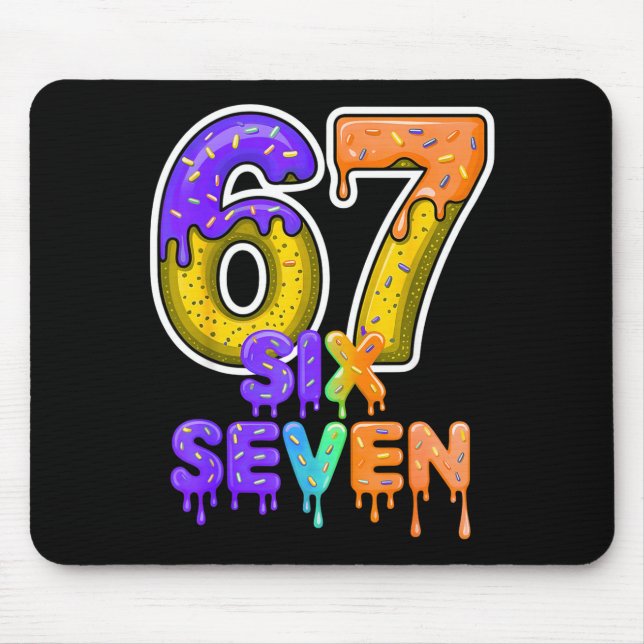 Mousepad Six Seven Ice Cream Drip Gen Alpha Slang 6 7 Meme  (Frente)