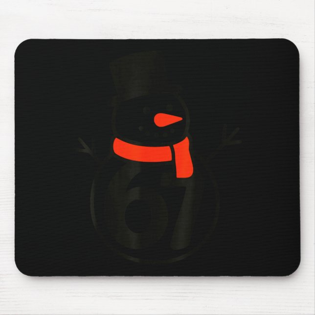 Mousepad Six Seven Kids 67 Boys Girls 6 7 Christmas Snowman (Frente)