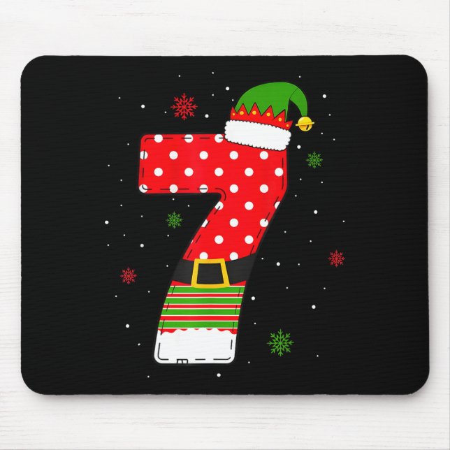 Mousepad Six Seven Matching 67 Christmas Elf Hat Meme Gen A (Frente)