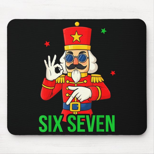 Mousepad Six Seven Meme Funny Holiday Toy Soldier  (Frente)