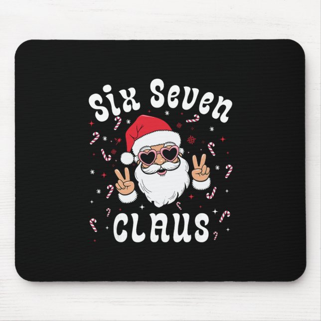 Mousepad Six Seven Santa Claus Funny 67 Christmas Meme Boys (Frente)
