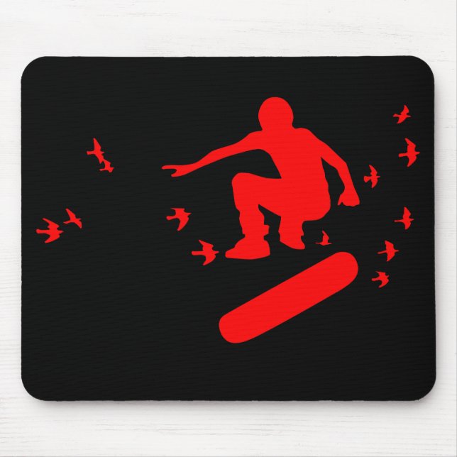 Mousepad skate, conselho com pássaros. (Frente)