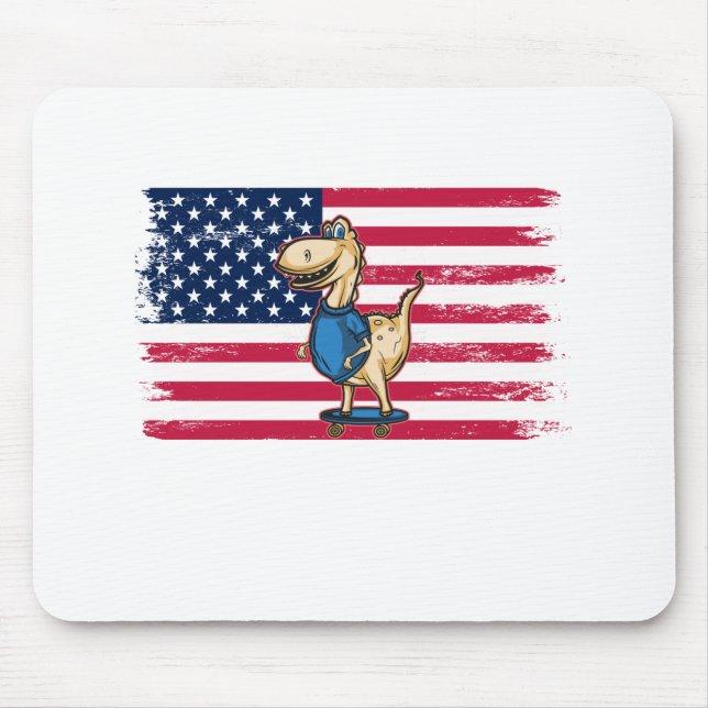 Mousepad Skate Skater Skate Conselho American Flag (Frente)