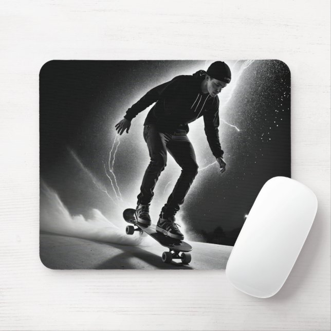 Mousepad Skateboard Boy with Lightning (Com mouse)