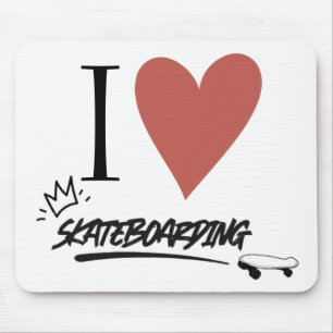 Mousepad Skateboard Modern I love      skateboardCase-Mãe