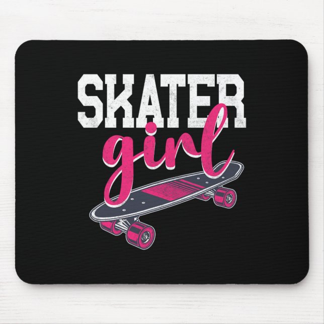 Mousepad Skateboard Skater Girl Vintage  (Frente)