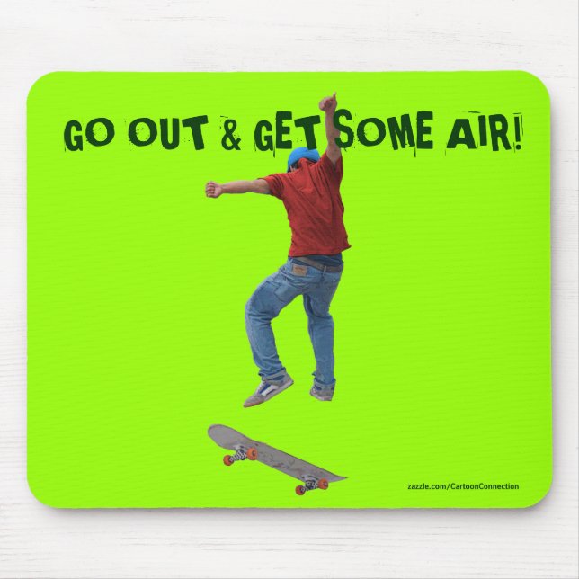 Mousepad Skateboarder Consiga Alguma Ação Aérea Kulcha Art (Frente)