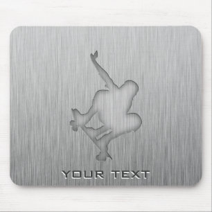 Mousepad Skateboarding escovado do Metal-olhar