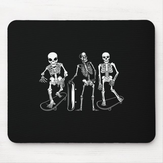 Mousepad Skateboarding Skeletons Goth Aesthetic Skater Skul (Frente)