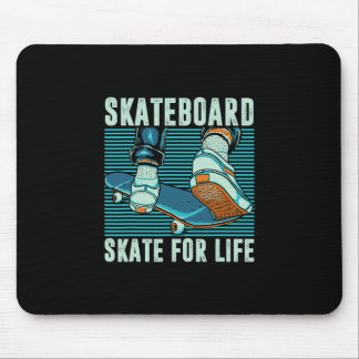 Mousepad Skater Skateboarder Skateboard Skate For Life Gift