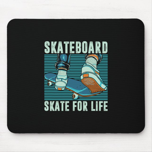 Mousepad Skater Skateboarder Skateboard Skate For Life Gift (Frente)
