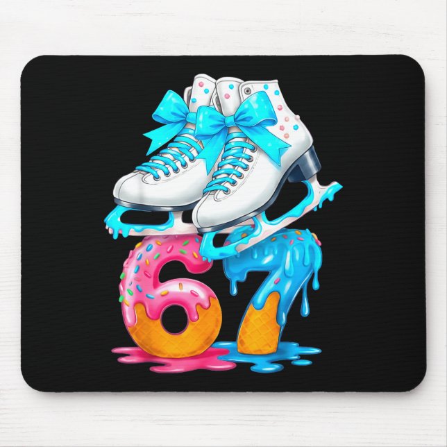 Mousepad Skating Ice Cream Drip Number 67 Player 67th Birth (Frente)