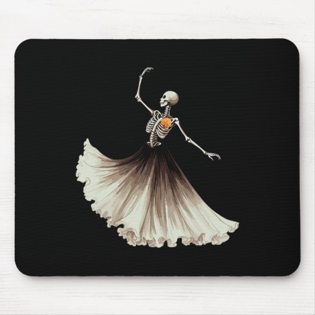 Mousepad Skeleton Ballerina Balé Dance Halloween Mulheres G (Frente)
