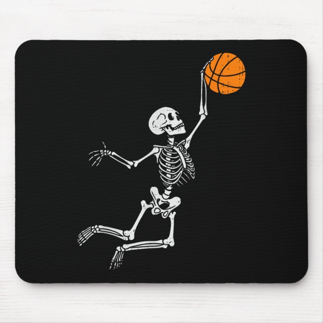 Mousepad Skeleton Basball Halloween Figurume Mens Boys Te (Frente)