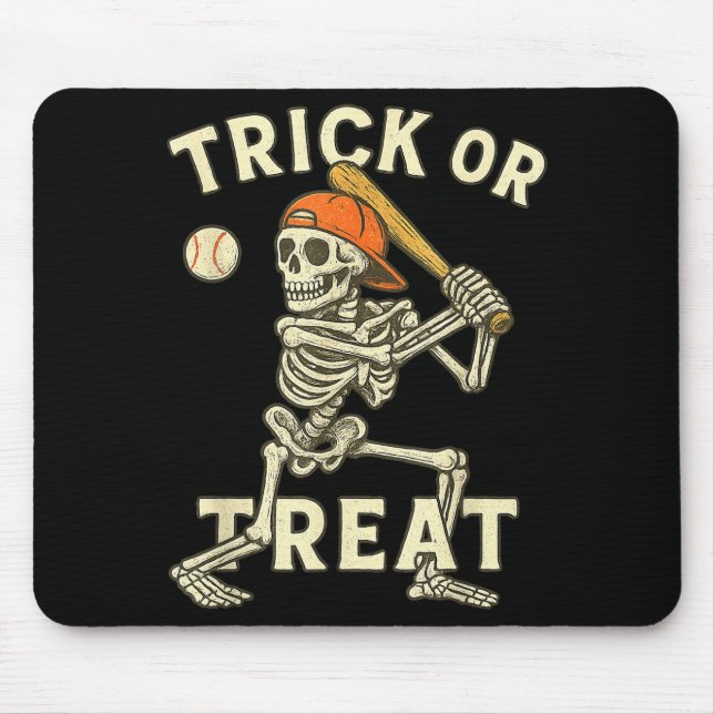 Mousepad Skeleton Baseball Halloween Costume Funny Men Boys (Frente)
