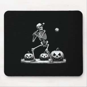 Mousepad Skeleton Baseball Player Halloween Mens Meninas Cr