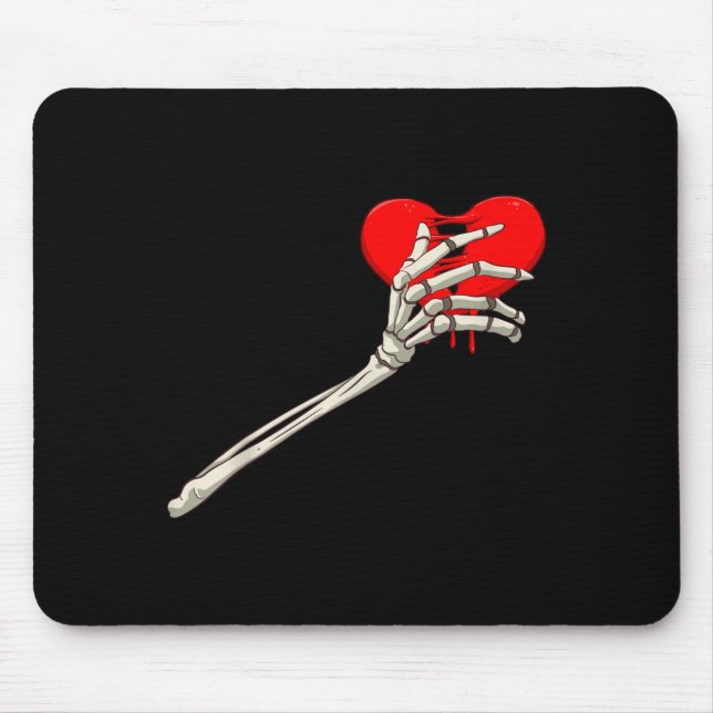 Mousepad Skeleton Broken Heart Bones Divorce Breakup Heartb (Frente)