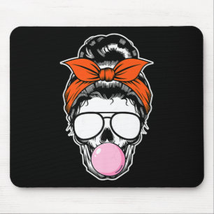 Mousepad Skeleton Bubble Gum Lazy Halloween Figurume Mensag