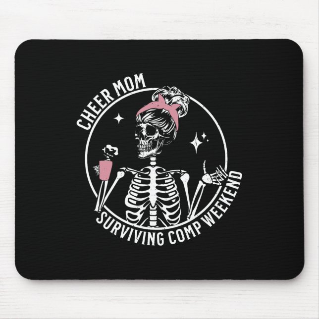 Mousepad Skeleton Café Saúde Mãe Sobrevivendo Comp Weekend  (Frente)