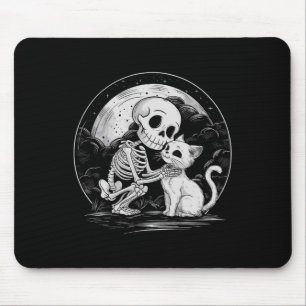 Mousepad Skeleton Cat Gatinho de crânio Gótico de bruxos Ha