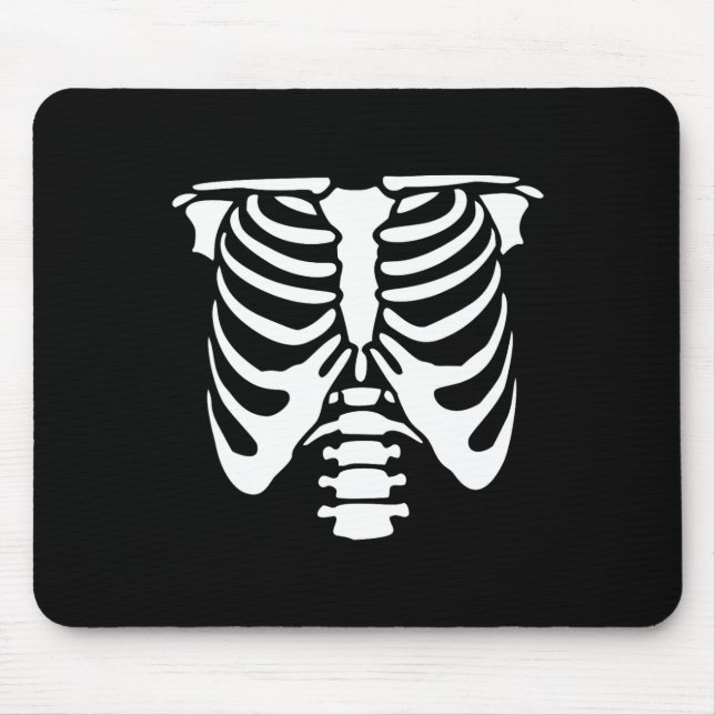 Mousepad Skeleton Chest Rib Cage Bones Halloween Raio-X (Frente)