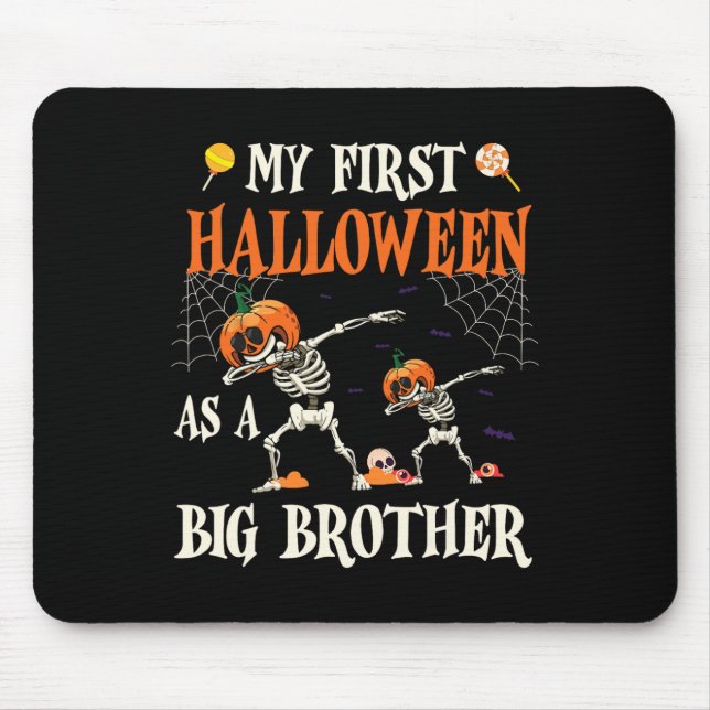 Mousepad Skeleton Dabbin Juntos Meu Primeiro Halloween Como (Frente)