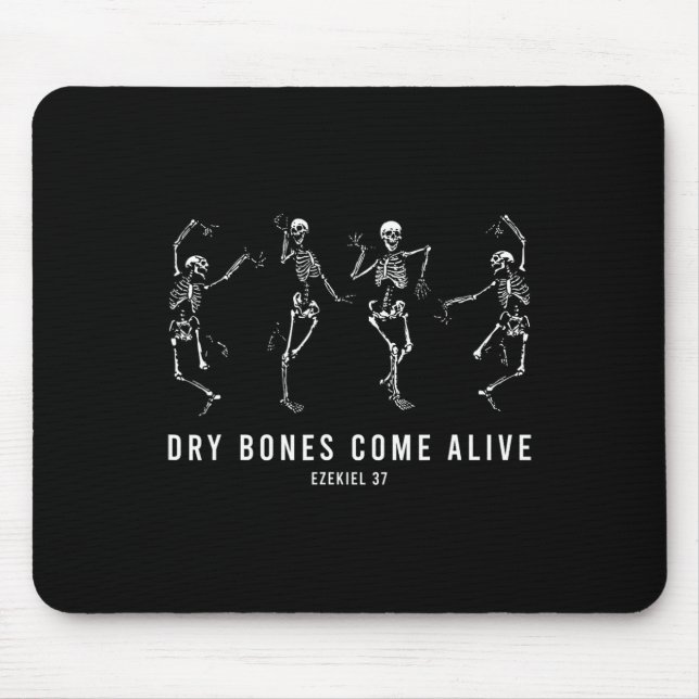Mousepad Skeleton Dry Bones vem vivo no Dia das Bruxas Cris (Frente)