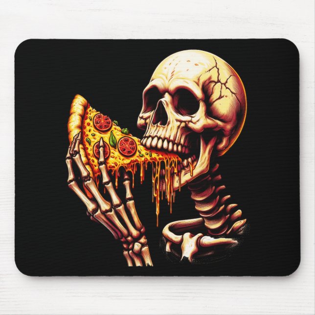 Mousepad Skeleton Eating Pizza  (Frente)