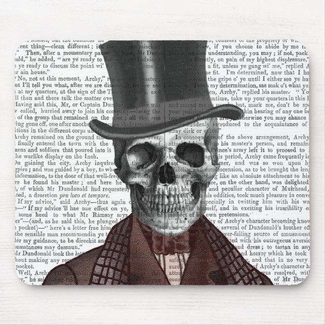 Mousepad Skeleton Gentleman e Chapéu Superior (Frente)