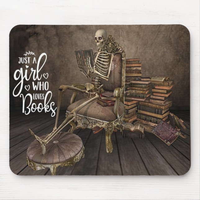 Mousepad Skeleton Girl Book (Frente)