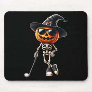 Mousepad Skeleton Golf Pumpkin Golfing Golfer Cos