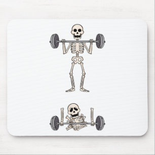 Mousepad Skeleton Gym Funny Workout Piadas de ginástica