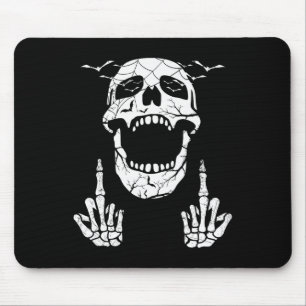 Mousepad Skeleton Halloween Bones do Dedo Médio