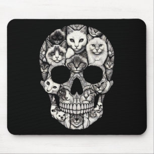 Mousepad Skeleton Halloween Costume Skull Cat