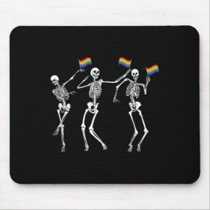 Mousepad Skeleton Halloween Lgbt Sinalizador Skeleton Orgul