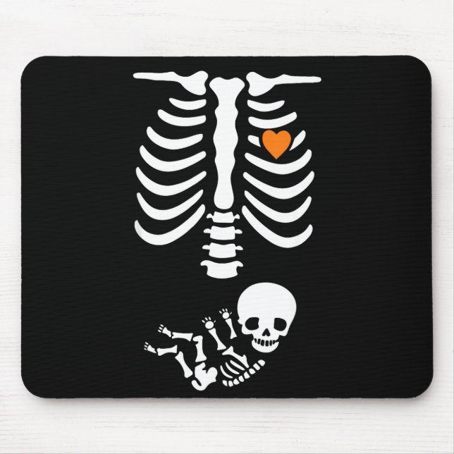 Mousepad Skeleton Halloween Maternity Funny Pregnancy 2025  (Frente)