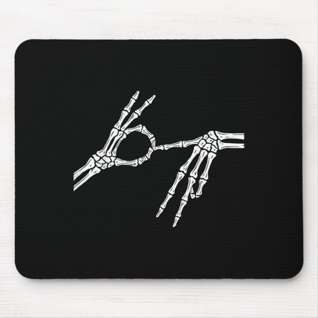 Mousepad Skeleton Hands Six Seven 6 7 Halloween Costume Men (Frente)