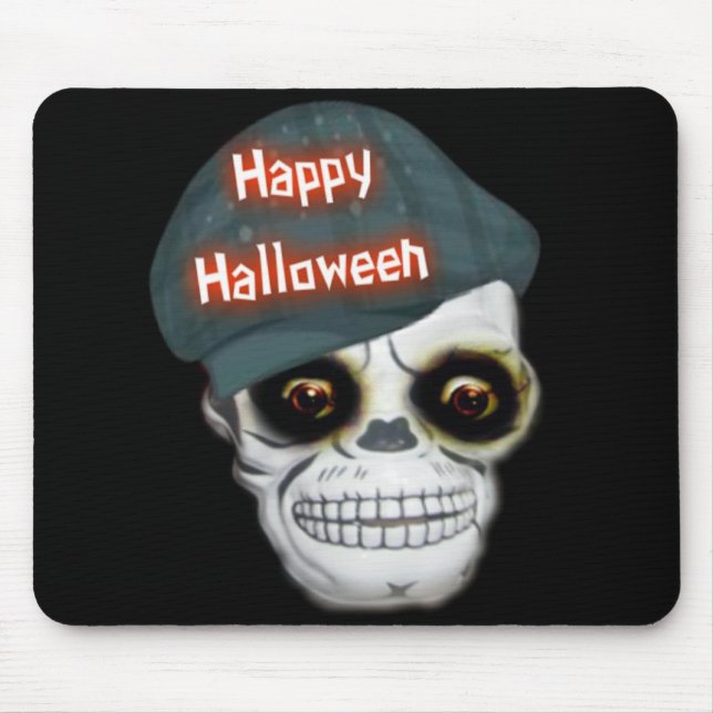 Mousepad Skeleton Head Feliz Dia das Bruxas (Frente)
