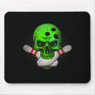 Mousepad Skeleton Head Skull Boliche LL E Pinos Happy Hall