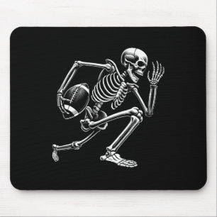 Mousepad Skeleton jogando futebol Halloween Skull