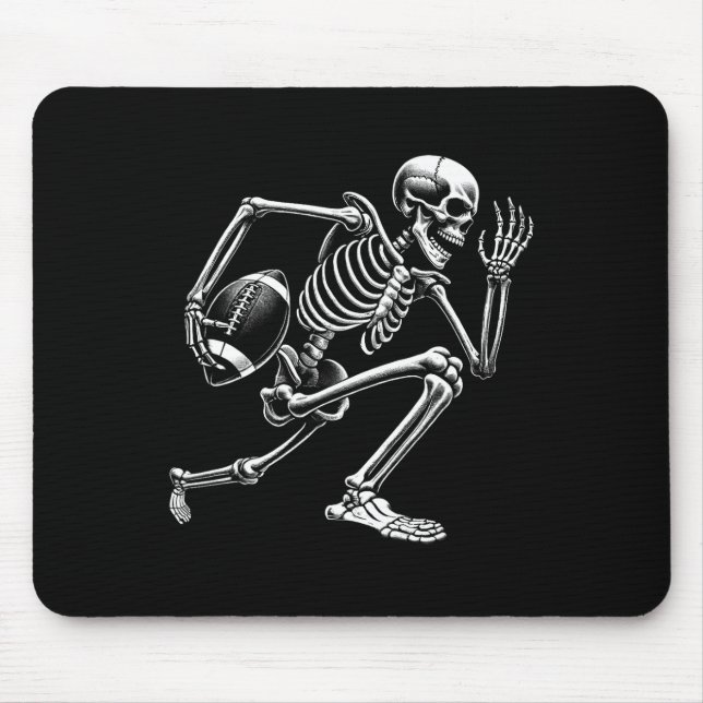 Mousepad Skeleton jogando futebol Halloween Skull (Frente)