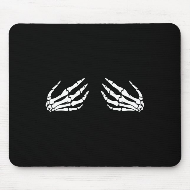 Mousepad Skeleton Mão Dia de as Bruxas engraçado Mama Feste (Frente)