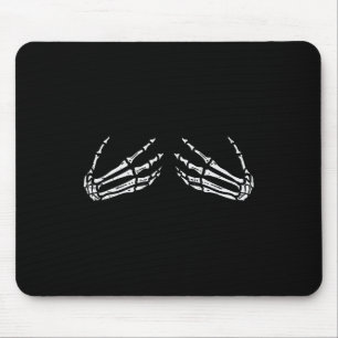 Mousepad Skeleton Mãos Engraçado Retro Halloween Costume Ou