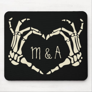 Mousepad Skeleton Mãos Estilo de Gótico Personalizado em 