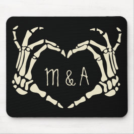 Mousepad Skeleton Mãos Estilo de Gótico Personalizado em Fo