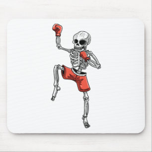 Mousepad Skeleton Muay Thai Halloween Kickboxing Mma Fighte