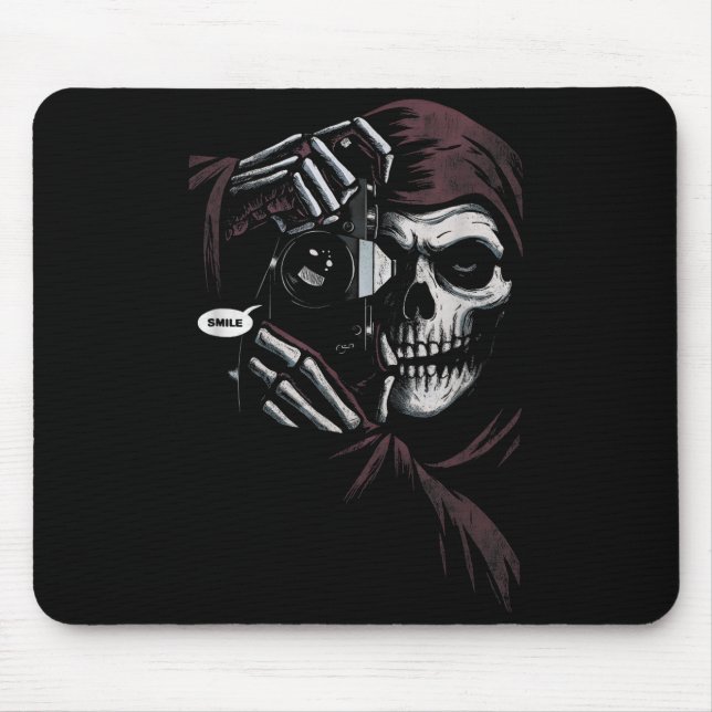 Mousepad Skeleton Photographer Funny For Men Women  (Frente)