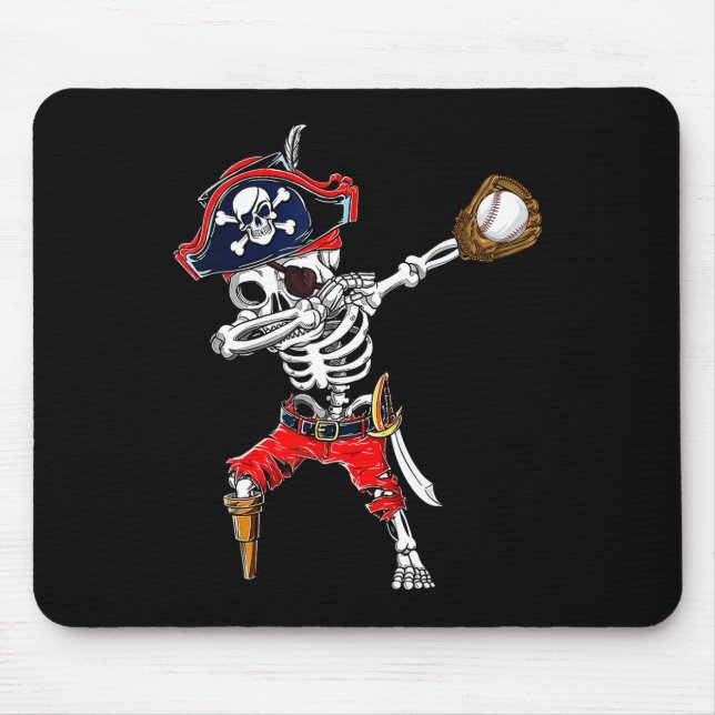 Mousepad Skeleton Pirate &amp; Custo do Dia das Bruxas da B (Frente)