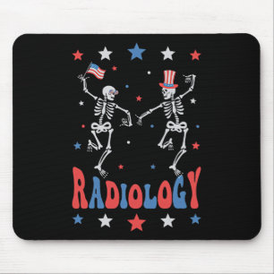 Mousepad Skeleton Radiology X-ray Tech Patriótico 4º De Jul