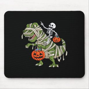 Mousepad Skeleton Riding Mummy T Rex Halloween Meninas K
